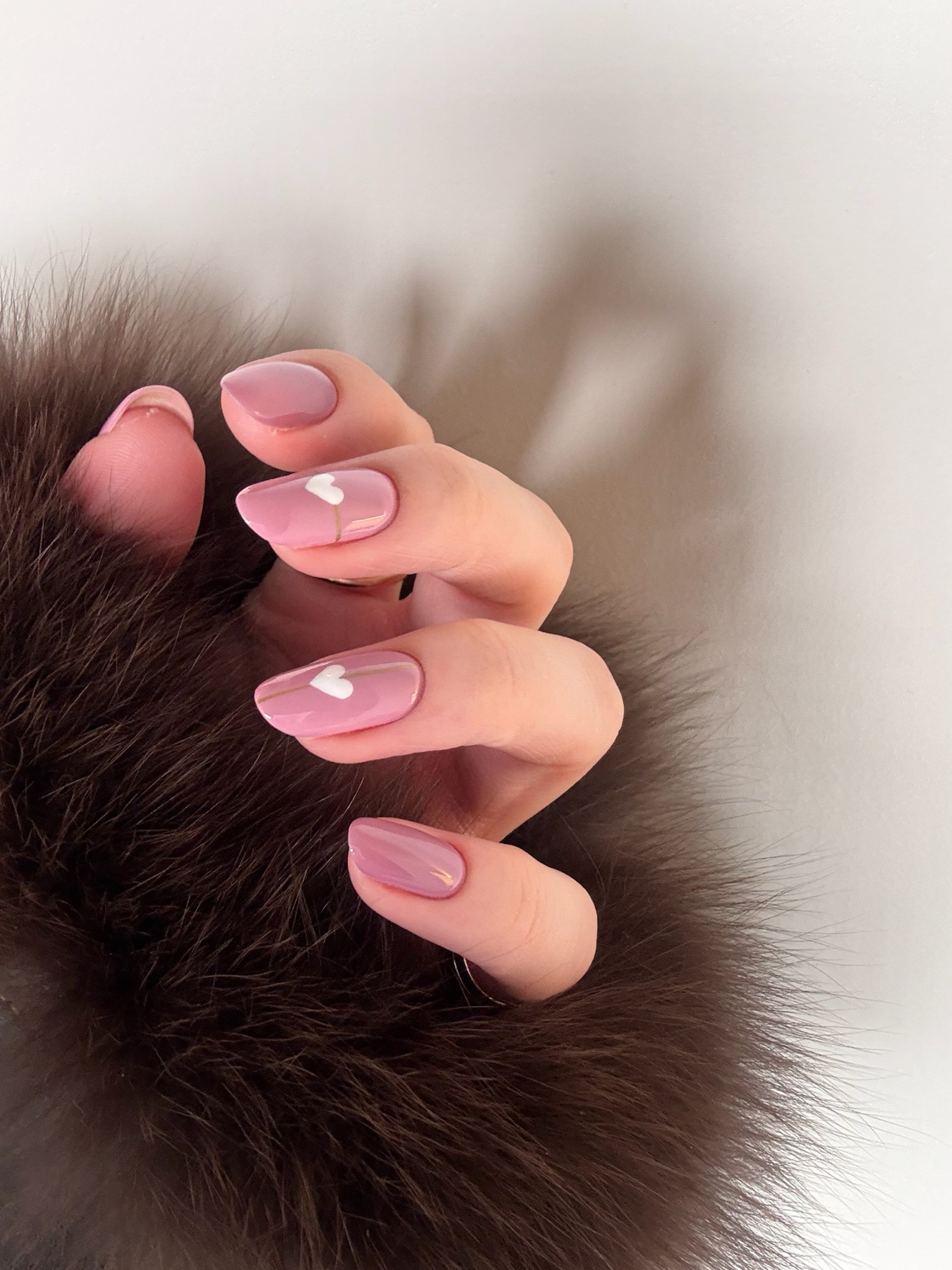 Soft neutral manicure detail